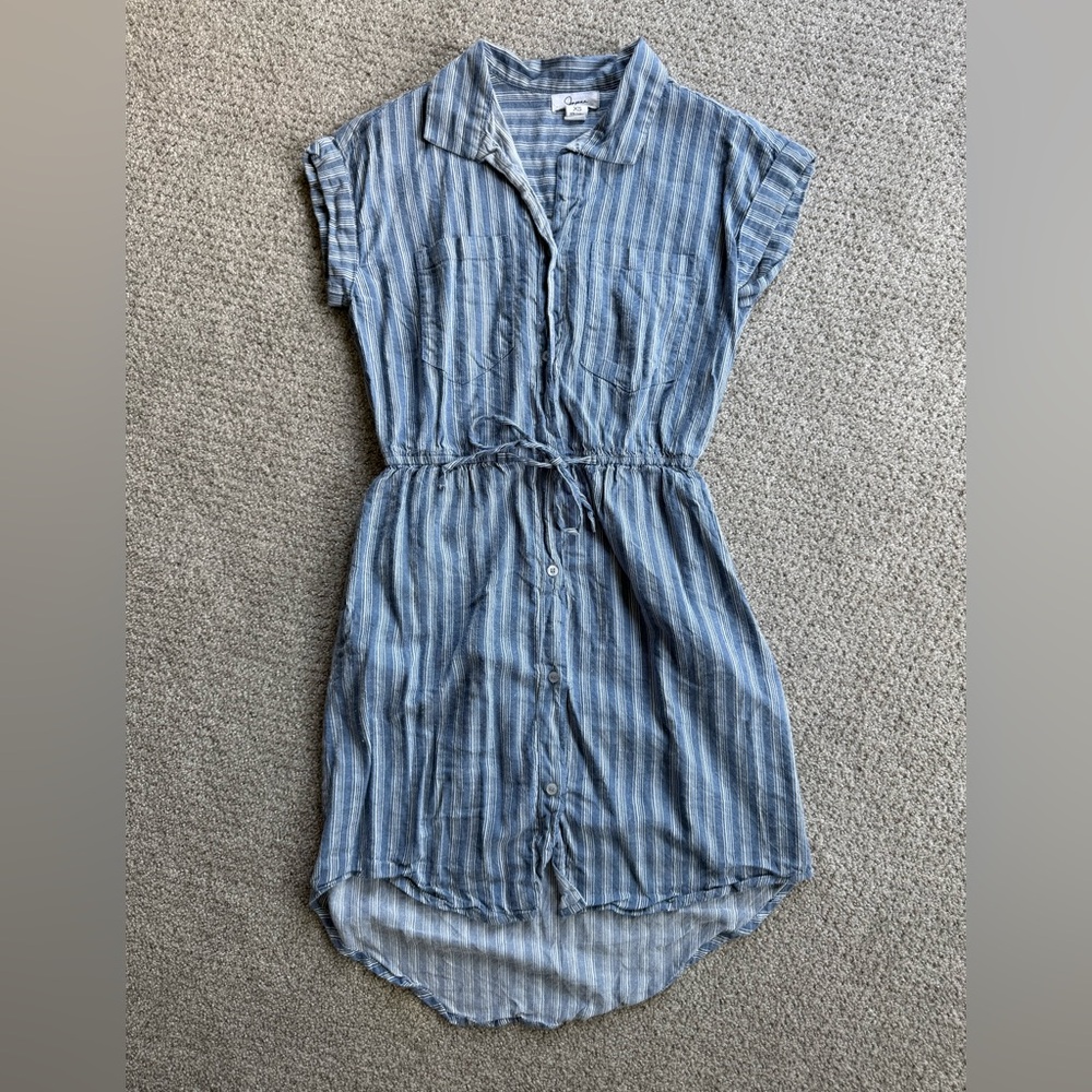 Blue Striped Mini Dress